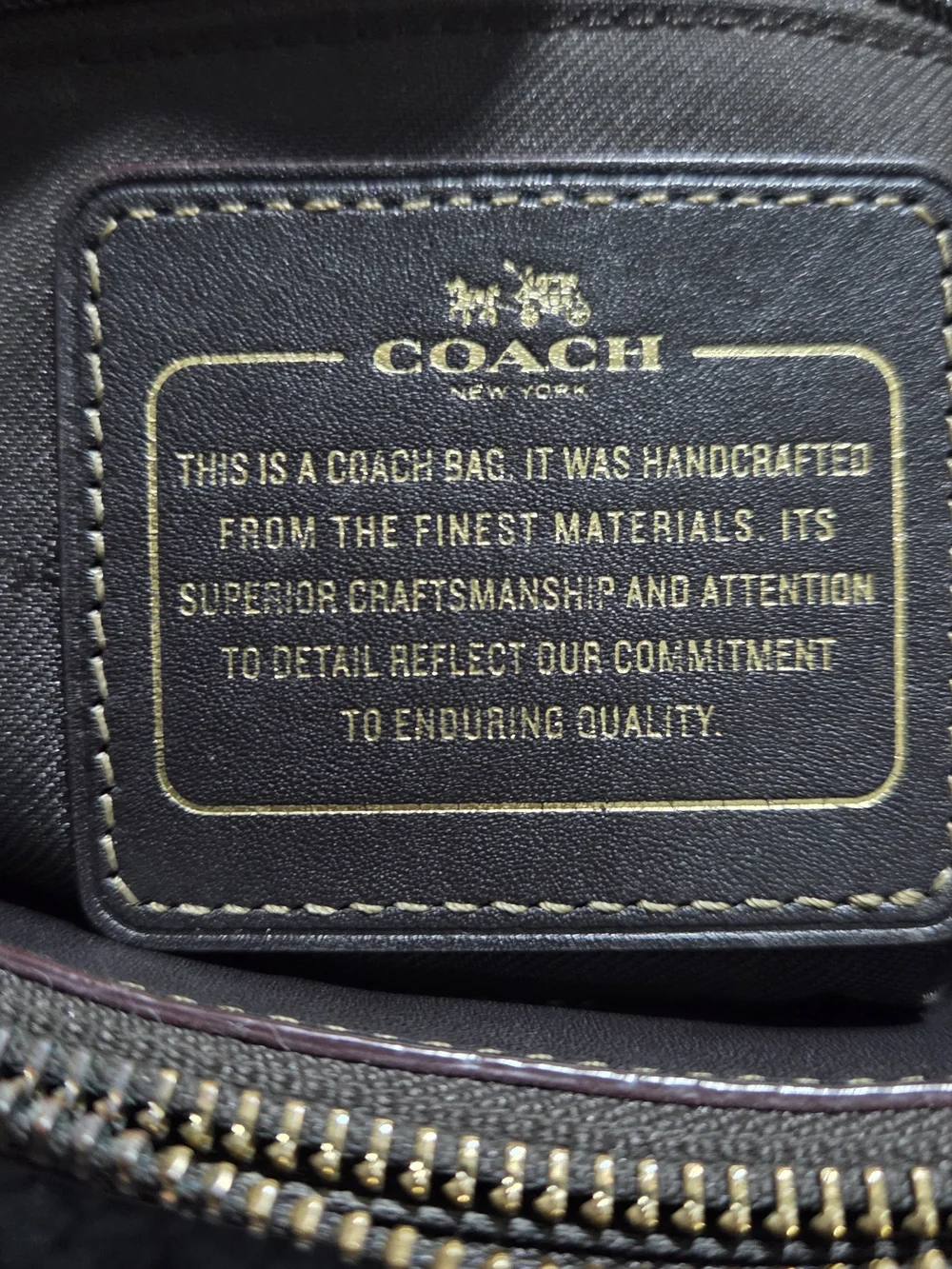 Coach Brown Signature Canvas Satchel with Dark Brown Leather Trim